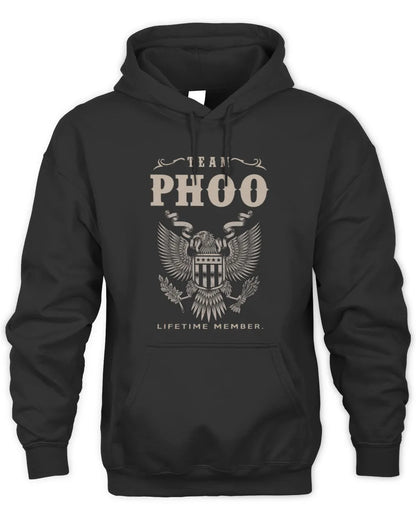 PHOO TP06-K82 – Personalized Classic Style Apparel “Team NAME Lifetime Member” - Unisex Hoodie - Black