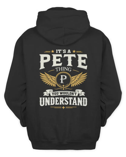 PETE KT06-M008 It’s a [NAME] Thing – You Wouldn’t Understand | Personalized Vintage T-Shirt - Unisex Hoodie - Black