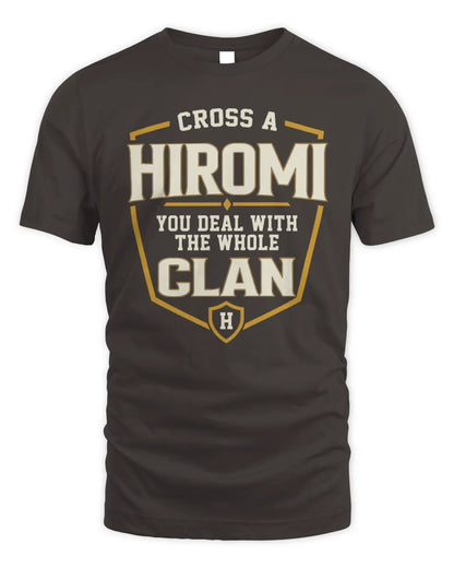 HIROMI NT1-K008 Cross A/An NAME, You Deal With the Whole Clan | Personalized Vintage T-Shirt - Unisex Standard T-Shirt - Dark Chocolate