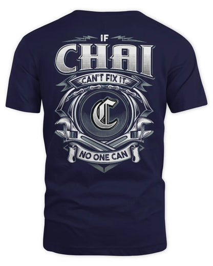 CHAI AP81-K4-626 - Personalized Ahmed Quote Apparel “If Ahmed Can't Fix It, No One Can” - Unisex Standard T-Shirt - Navy