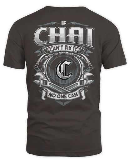 CHAI AP81-K4-626 - Personalized Ahmed Quote Apparel “If Ahmed Can't Fix It, No One Can” - Unisex Standard T-Shirt - Dark Chocolate