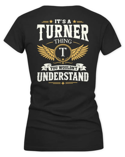 TURNER KT06-M008 It’s a [NAME] Thing – You Wouldn’t Understand | Personalized Vintage T-Shirt - Women's V-Neck T-Shirt - Black