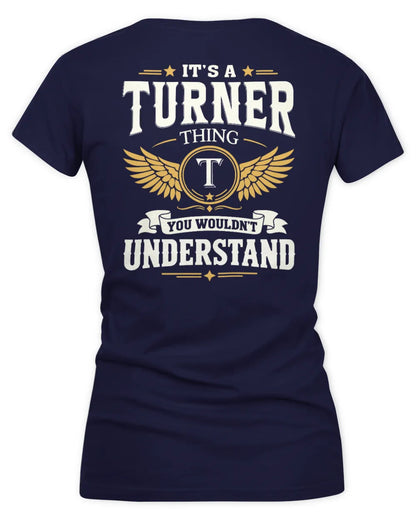 TURNER KT06-M008 It’s a [NAME] Thing – You Wouldn’t Understand | Personalized Vintage T-Shirt - Women's V-Neck T-Shirt - Navy