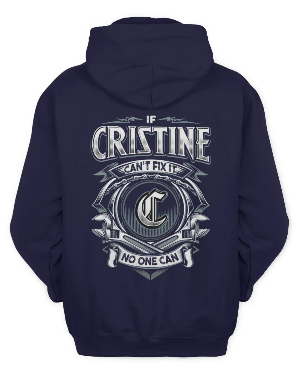 CRISTINE AP81-K4-626 - Personalized Ahmed Quote Apparel “If Ahmed Can't Fix It, No One Can” - Unisex Hoodie - Navy