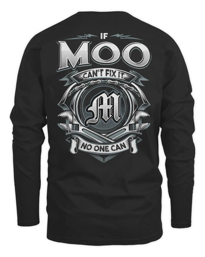 MOO AP81-K4-626 - Personalized Ahmed Quote Apparel “If Ahmed Can't Fix It, No One Can” - Men's Long Sleeved T-Shirt - Black