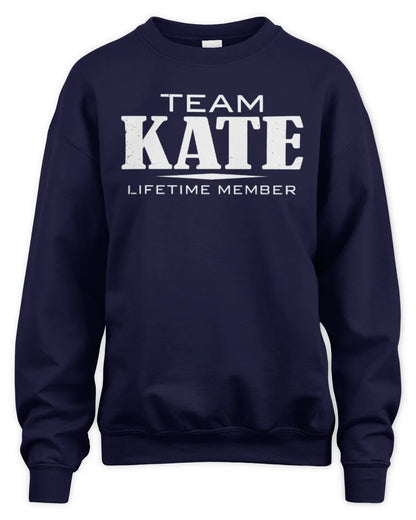 KATE BL62-K4-128 - Personalized “Team NAME Lifetime Member” - Unisex Sweatshirt - Navy