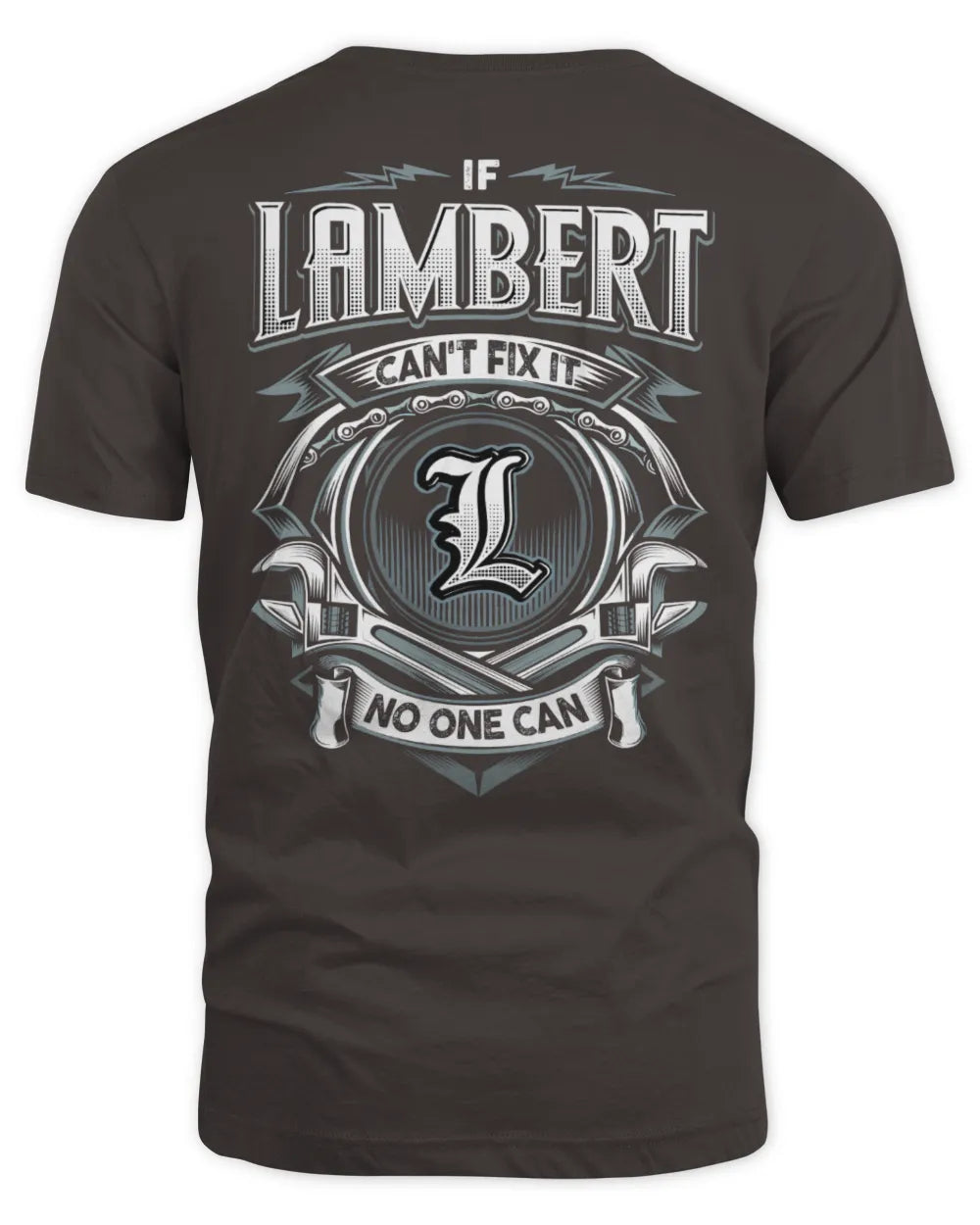 LAMBERT AP81-K4-626 - Personalized Ahmed Quote Apparel “If Ahmed Can't Fix It, No One Can” - Unisex Standard T-Shirt - Dark Chocolate
