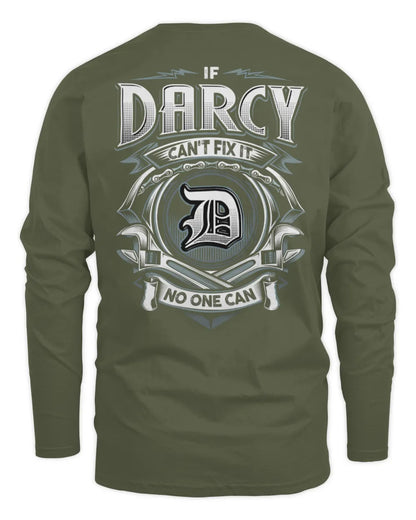 DARCY AP81-K4-626 - Personalized Ahmed Quote Apparel “If Ahmed Can't Fix It, No One Can” - Men's Long Sleeved T-Shirt - Military Green