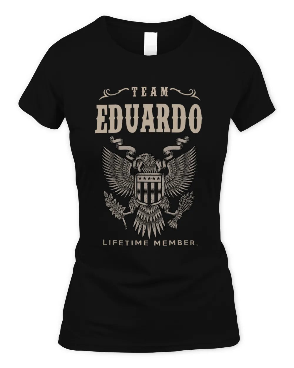 EDUARDO TP06-K82 – Personalized Classic Style Apparel “Team NAME Lifetime Member” - Women's Standard T-Shirt - Black