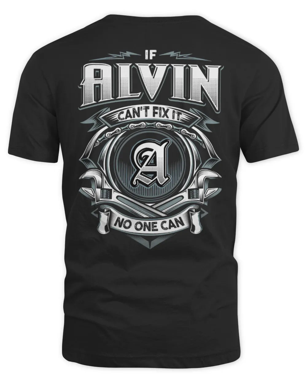 ALVIN AP81-K4-626 - Personalized Ahmed Quote Apparel “If Ahmed Can't Fix It, No One Can” - Unisex Standard T-Shirt - Black