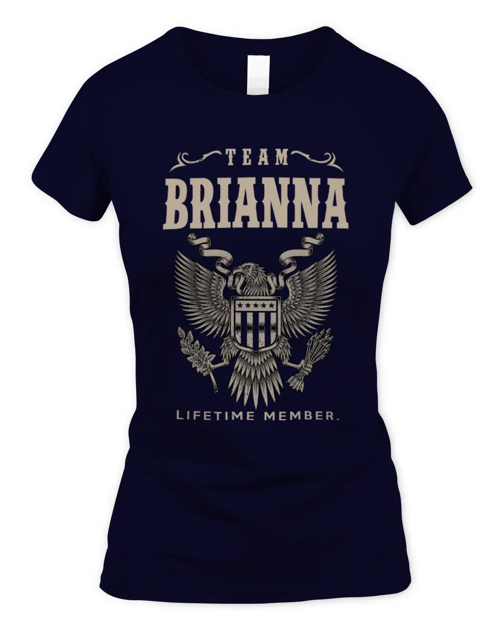 BRIANNA TP06-K82 – Personalized Classic Style Apparel “Team NAME Lifetime Member” - Women's Standard T-Shirt - Navy