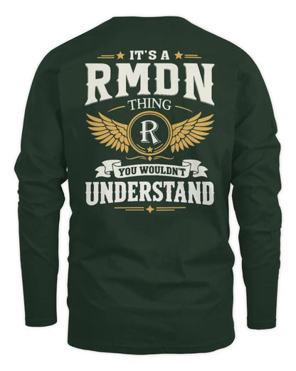 RMDN KT06-M008 It’s a [NAME] Thing – You Wouldn’t Understand | Personalized Vintage T-Shirt - Men's Long Sleeved T-Shirt - Forest Green