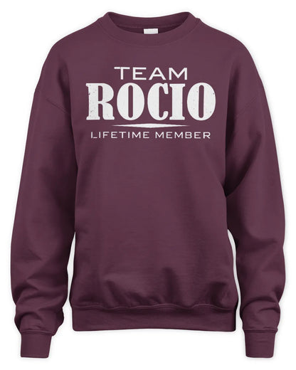 ROCIO BL62-K4-128 - Personalized “Team NAME Lifetime Member” - Unisex Sweatshirt - Maroon