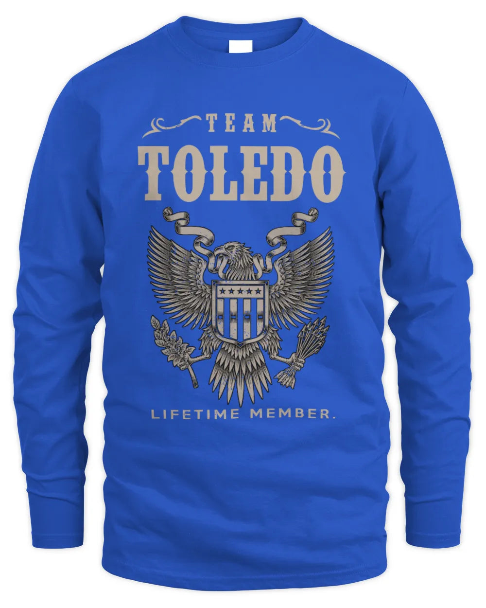 TOLEDO TP06-K82 – Personalized Classic Style Apparel “Team NAME Lifetime Member” - Men's Long Sleeved T-Shirt - Royal