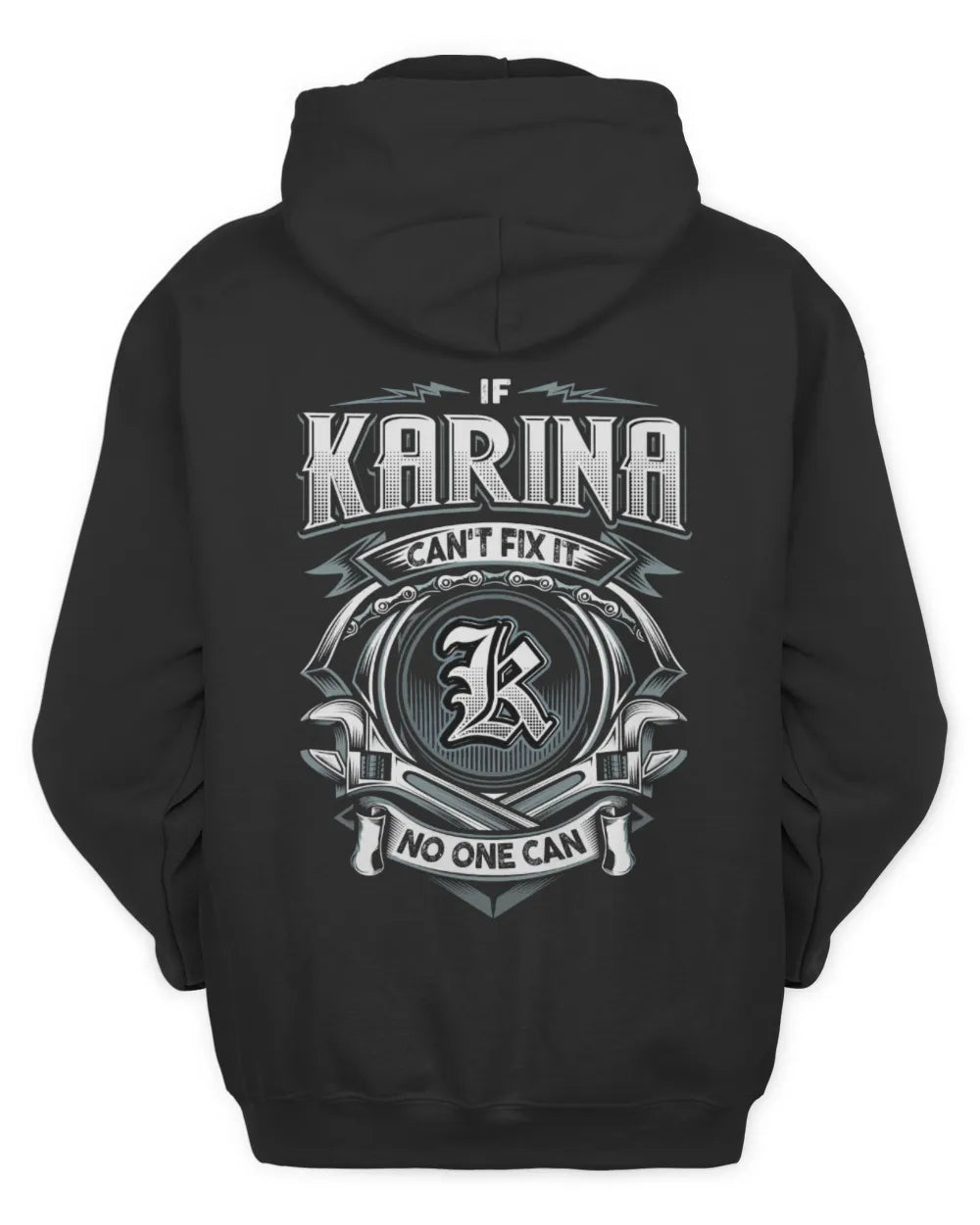 KARINA AP81-K4-626 - Personalized Ahmed Quote Apparel “If Ahmed Can't Fix It, No One Can” - Unisex Hoodie - Black