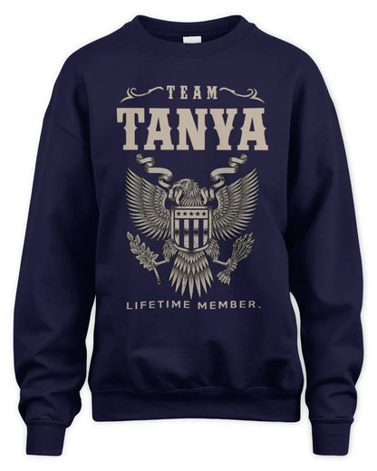 TANYA TP06-K82 – Personalized Classic Style Apparel “Team NAME Lifetime Member” - Unisex Sweatshirt - Navy