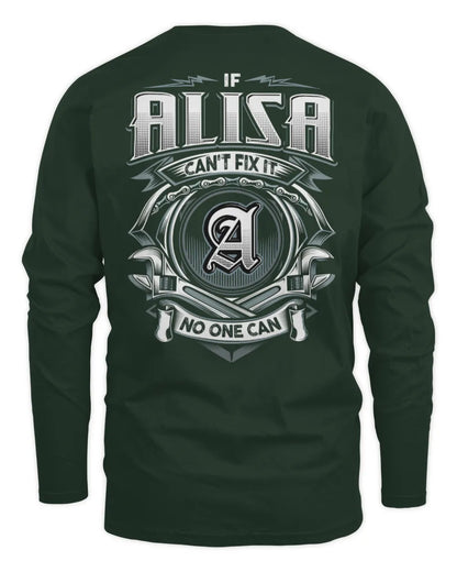 ALISA AP81-K4-626 - Personalized Ahmed Quote Apparel “If Ahmed Can't Fix It, No One Can” - Men's Long Sleeved T-Shirt - Forest Green