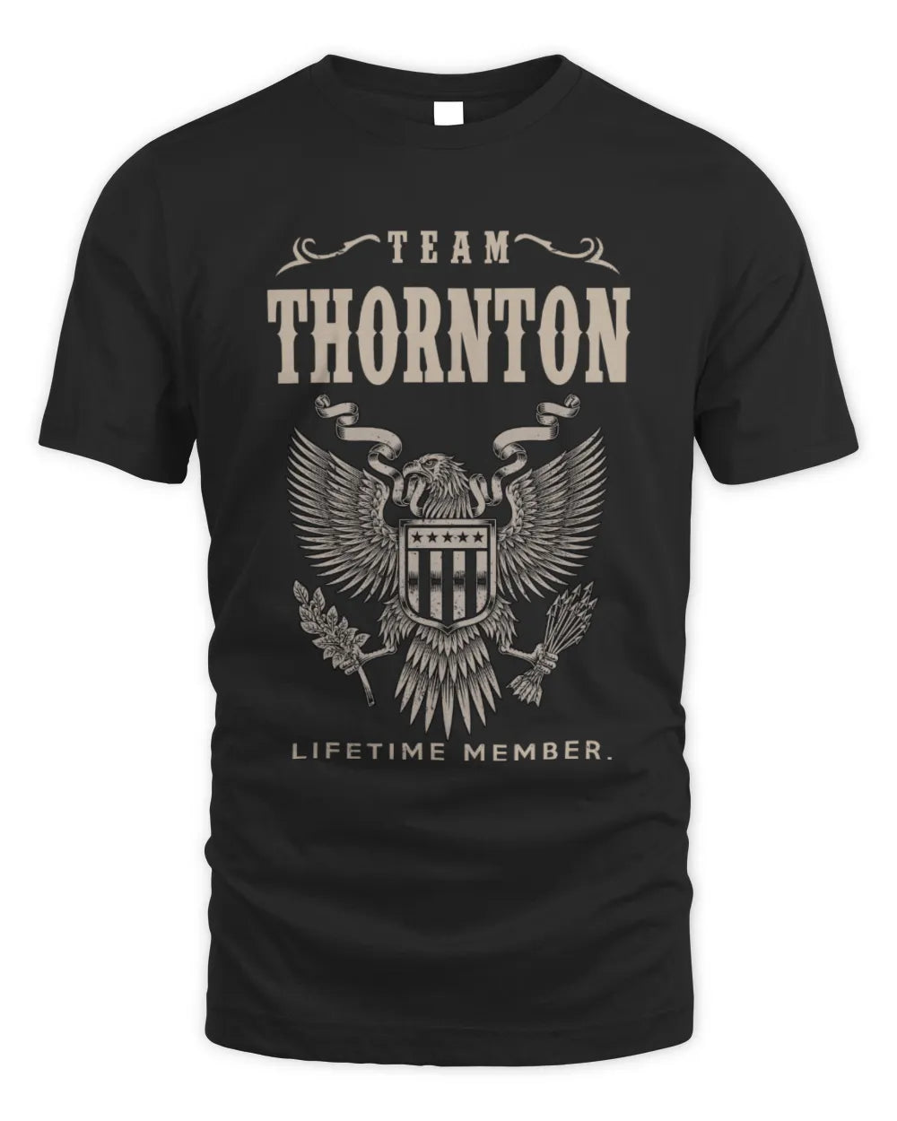 THORNTON TP06-K82 – Personalized Classic Style Apparel “Team NAME Lifetime Member” - Unisex Standard T-Shirt - Black