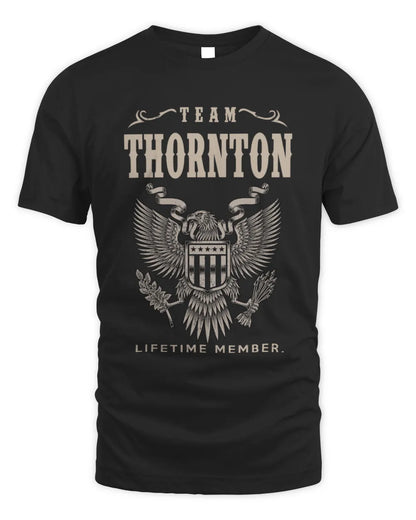 THORNTON TP06-K82 – Personalized Classic Style Apparel “Team NAME Lifetime Member” - Unisex Standard T-Shirt - Black