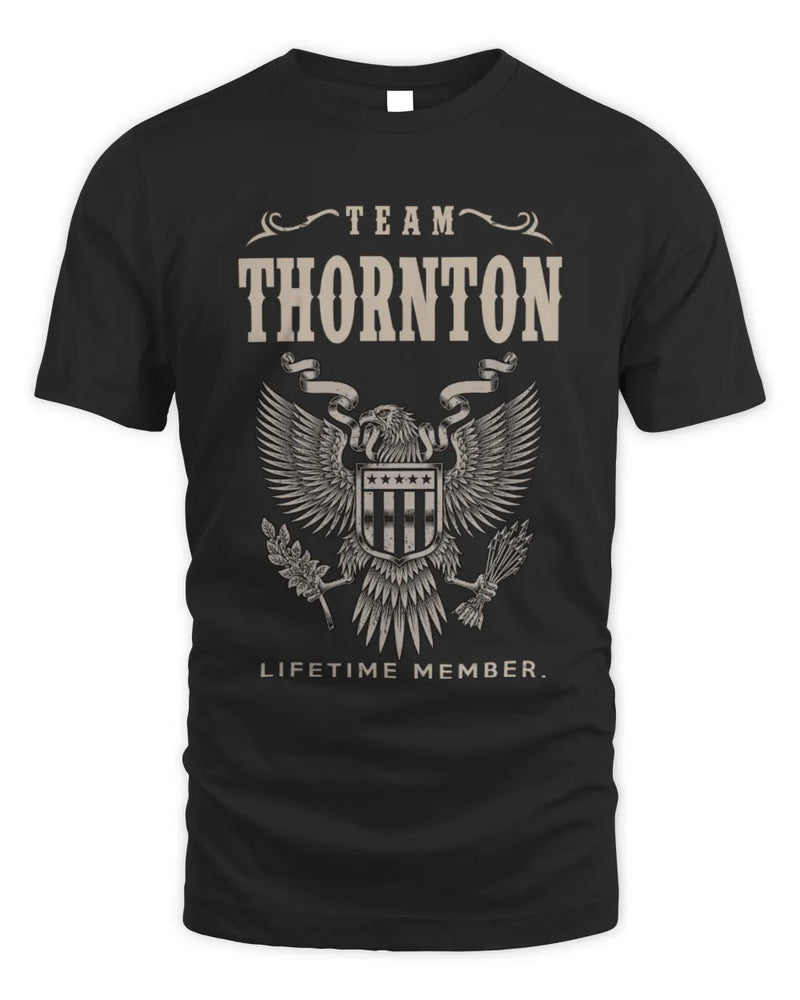 THORNTON TP06-K82 – Personalized Classic Style Apparel “Team NAME Lifetime Member” - Unisex Standard T-Shirt - Black