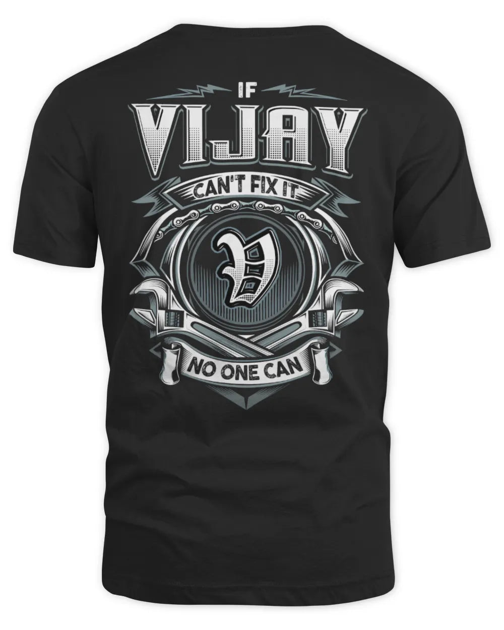 VIJAY AP81-K4-626 - Personalized Ahmed Quote Apparel “If Ahmed Can't Fix It, No One Can” - Unisex Standard T-Shirt - Black