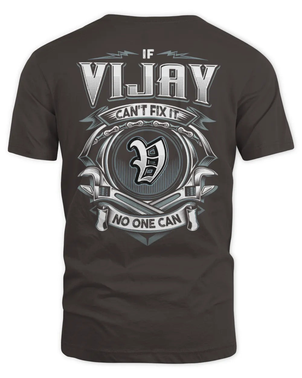 VIJAY AP81-K4-626 - Personalized Ahmed Quote Apparel “If Ahmed Can't Fix It, No One Can” - Unisex Standard T-Shirt - Dark Chocolate