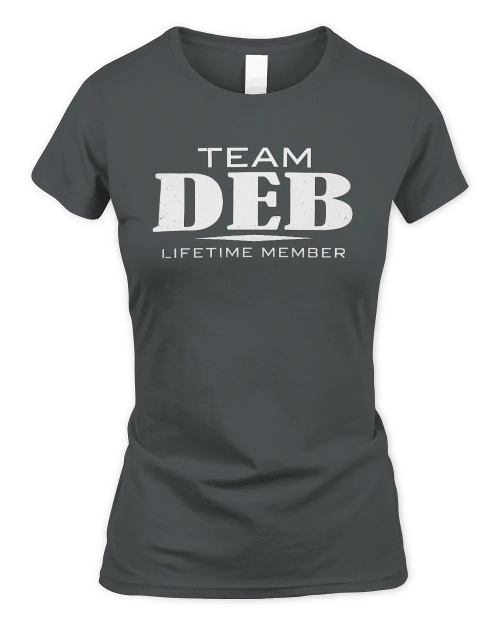 DEB BL62-K4-128 - Personalized “Team NAME Lifetime Member” - Women's Standard T-Shirt - Charcoal