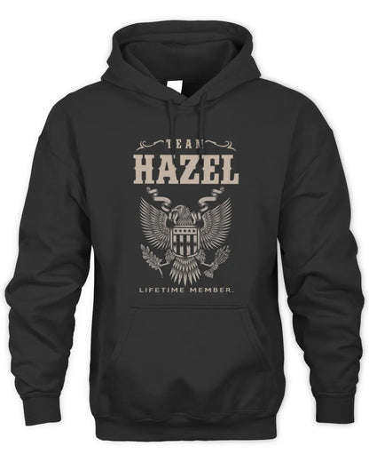 HAZEL TP06-K82 – Personalized Classic Style Apparel “Team NAME Lifetime Member” - Unisex Hoodie - Black