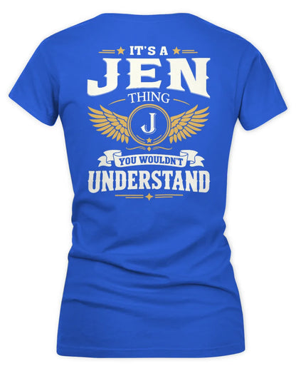 JEN KT06-M008 It’s a [NAME] Thing – You Wouldn’t Understand | Personalized Vintage T-Shirt - Women's V-Neck T-Shirt - Royal