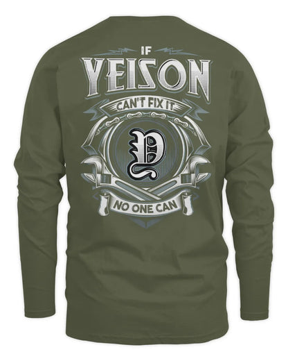 YEISON AP81-K4-626 - Personalized Ahmed Quote Apparel “If Ahmed Can't Fix It, No One Can” - Men's Long Sleeved T-Shirt - Military Green