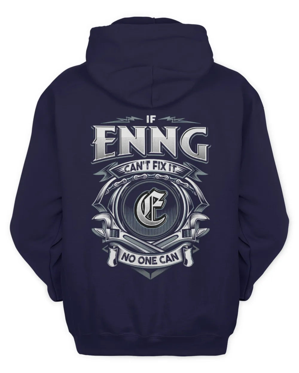 ENNG AP81-K4-626 - Personalized Ahmed Quote Apparel “If Ahmed Can't Fix It, No One Can” - Unisex Hoodie - Navy