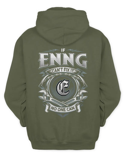 ENNG AP81-K4-626 - Personalized Ahmed Quote Apparel “If Ahmed Can't Fix It, No One Can” - Unisex Hoodie - Military Green