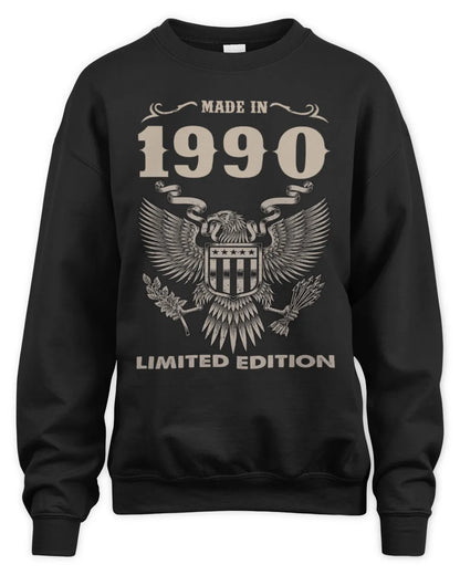 1990 HH89-K2 – Classic Birth Year Limited Edition T-Shirt - Unisex Sweatshirt - Black