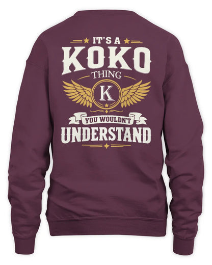 KOKO KT06-M008 It’s a [NAME] Thing – You Wouldn’t Understand | Personalized Vintage T-Shirt - Unisex Sweatshirt - Maroon