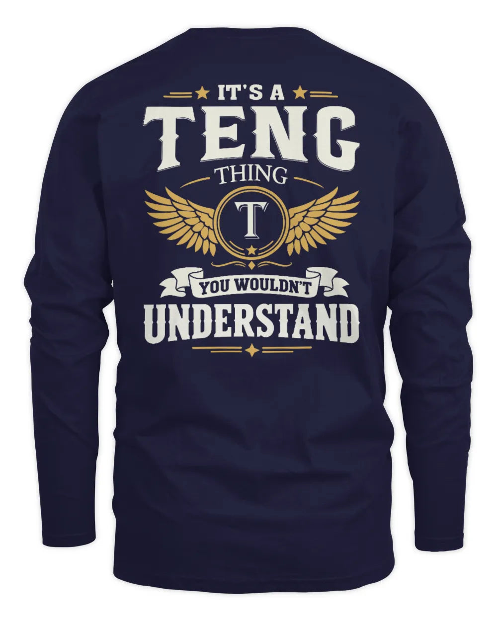 TENG KT06-M008 It’s a [NAME] Thing – You Wouldn’t Understand | Personalized Vintage T-Shirt - Men's Long Sleeved T-Shirt - Navy