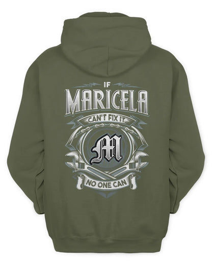 MARICELA AP81-K4-626 - Personalized Ahmed Quote Apparel “If Ahmed Can't Fix It, No One Can” - Unisex Hoodie - Military Green