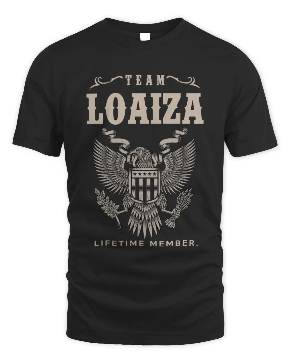 LOAIZA TP06-K82 – Personalized Classic Style Apparel “Team NAME Lifetime Member” - Unisex Standard T-Shirt - Black