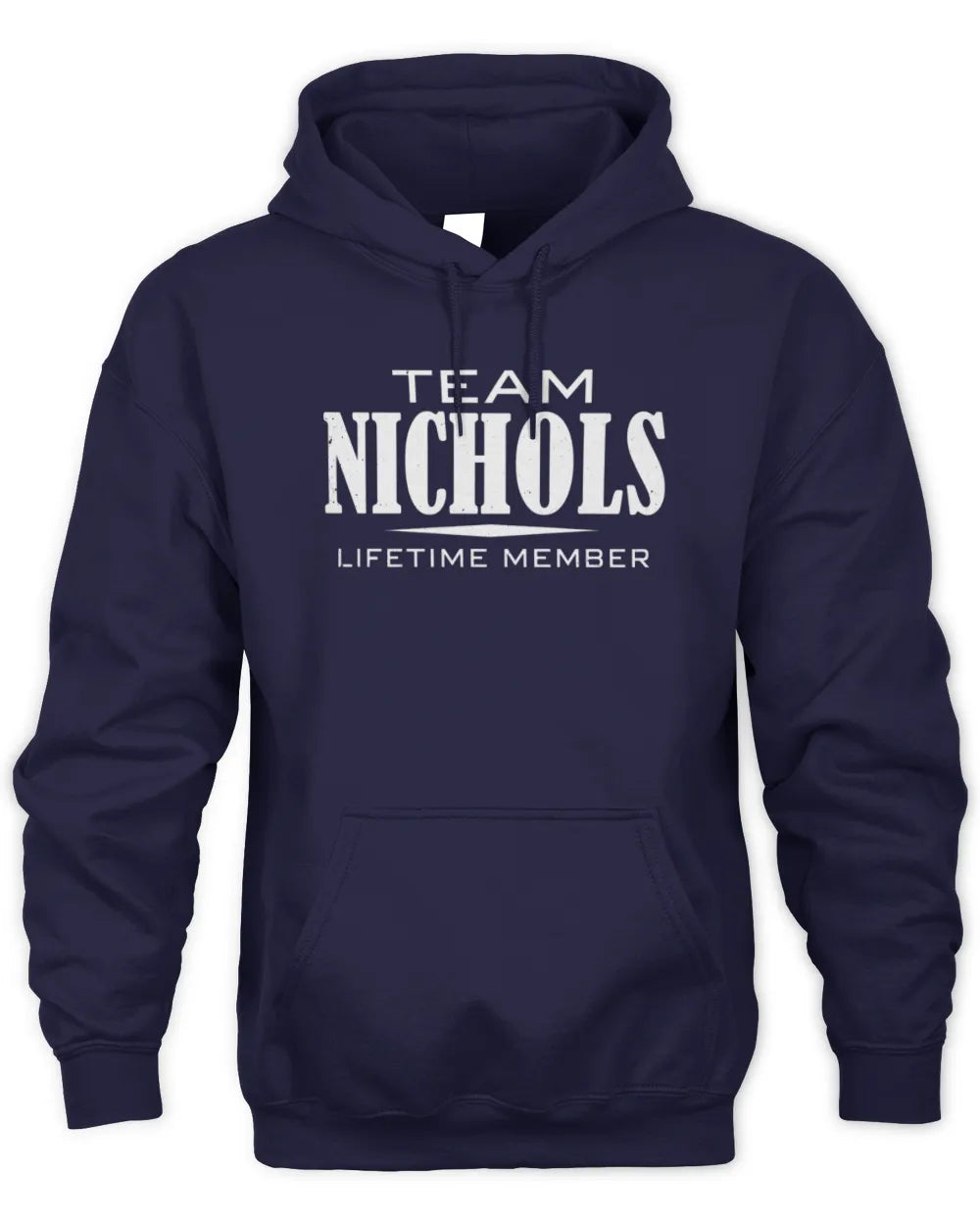 NICHOLS BL62-K4-128 - Personalized “Team NAME Lifetime Member” - Unisex Hoodie - Navy