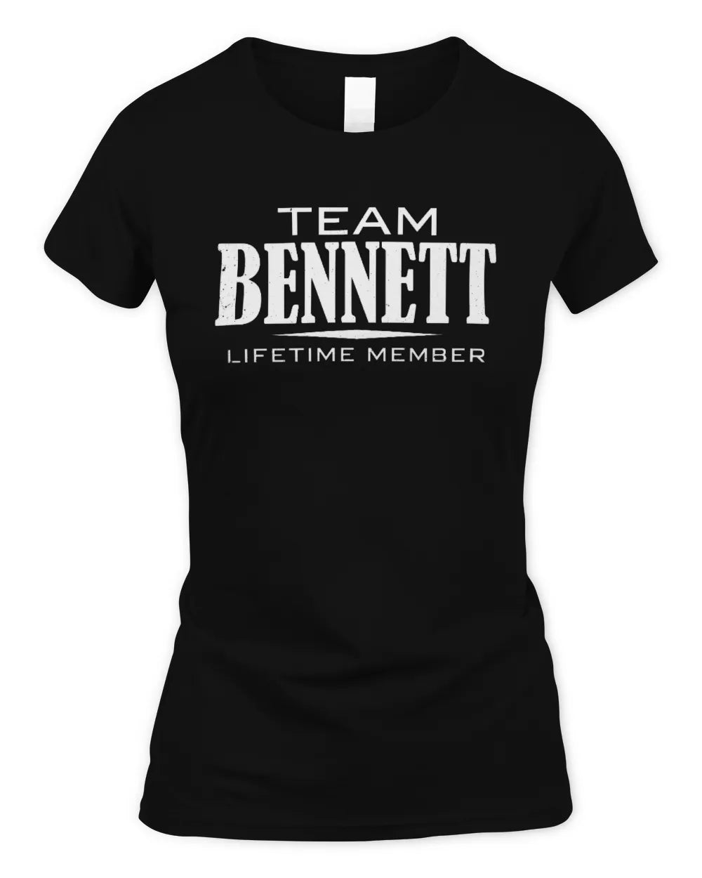 BENNETT BL62-K4-128 - Personalized “Team NAME Lifetime Member” - Women's Standard T-Shirt - Black