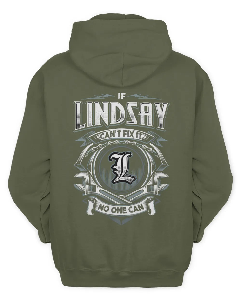 LINDSAY AP81-K4-626 - Personalized Ahmed Quote Apparel “If Ahmed Can't Fix It, No One Can” - Unisex Hoodie - Military Green
