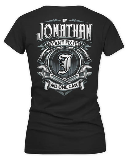 JONATHAN AP81-K4-626 - Personalized Ahmed Quote Apparel “If Ahmed Can't Fix It, No One Can” - Women's V-Neck T-Shirt - Black