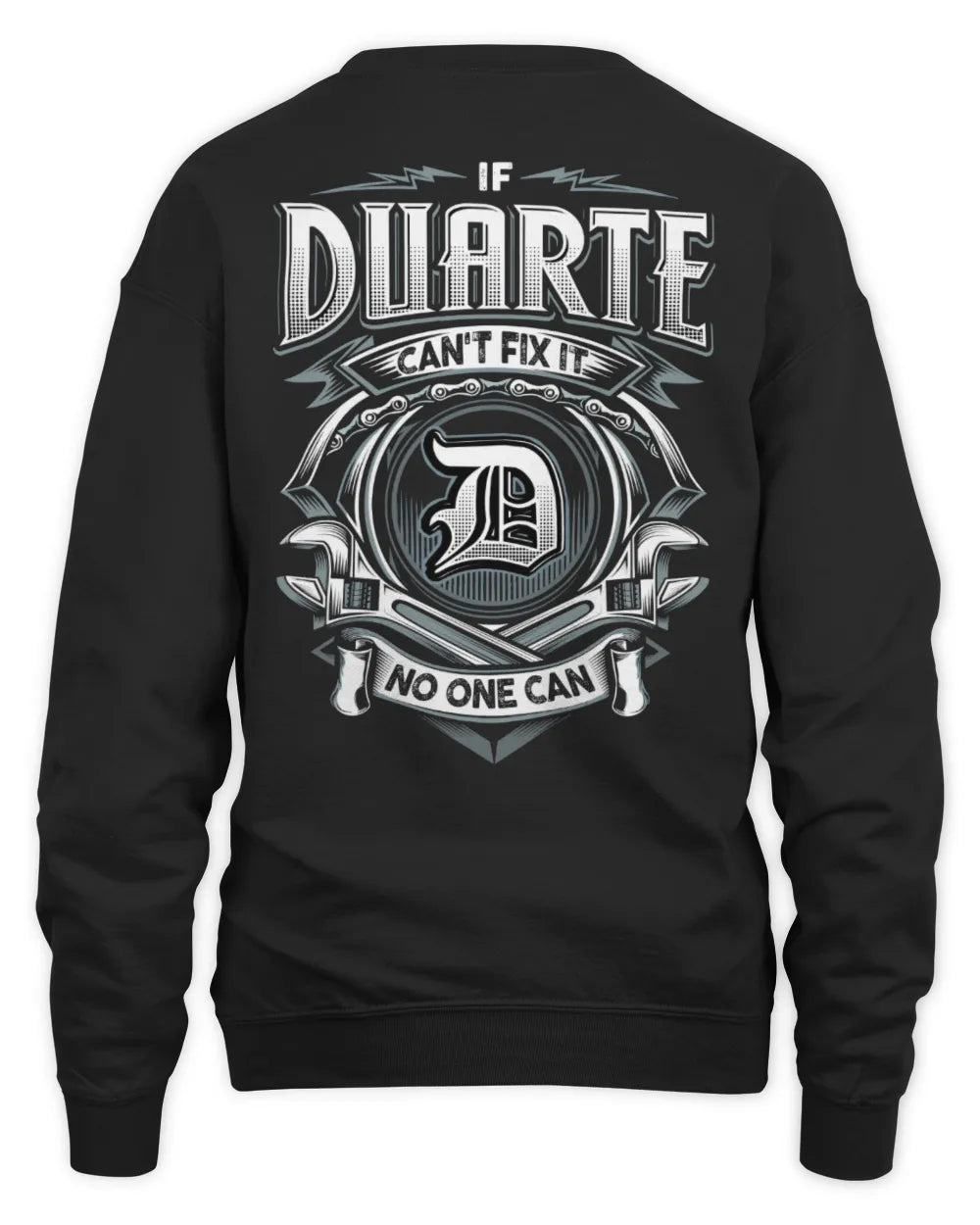 DUARTE AP81-K4-626 - Personalized Ahmed Quote Apparel “If Ahmed Can't Fix It, No One Can” - Unisex Sweatshirt - Black