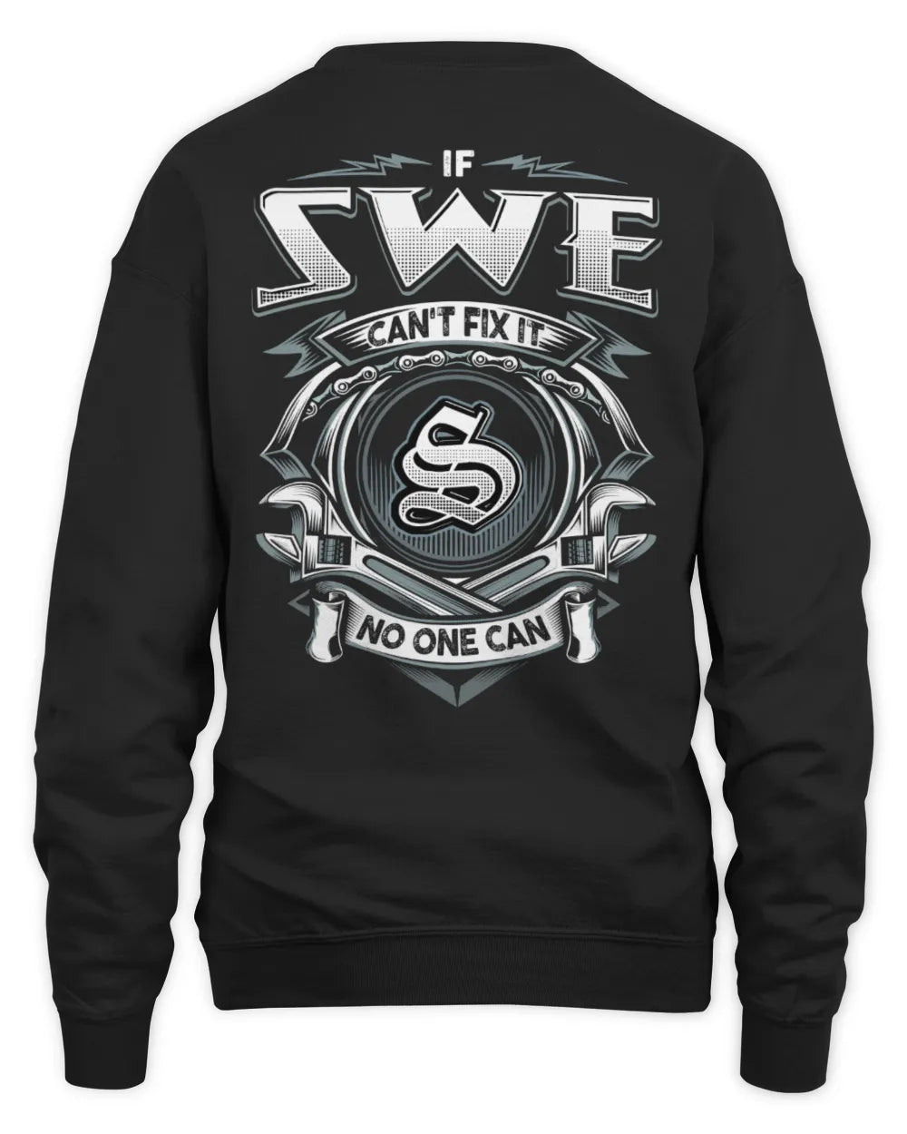 SWE AP81-K4-626 - Personalized Ahmed Quote Apparel “If Ahmed Can't Fix It, No One Can” - Unisex Sweatshirt - Black