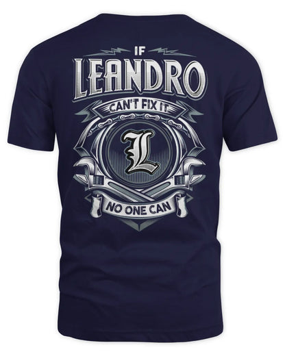 LEANDRO AP81-K4-626 - Personalized Ahmed Quote Apparel “If Ahmed Can't Fix It, No One Can” - Unisex Standard T-Shirt - Navy