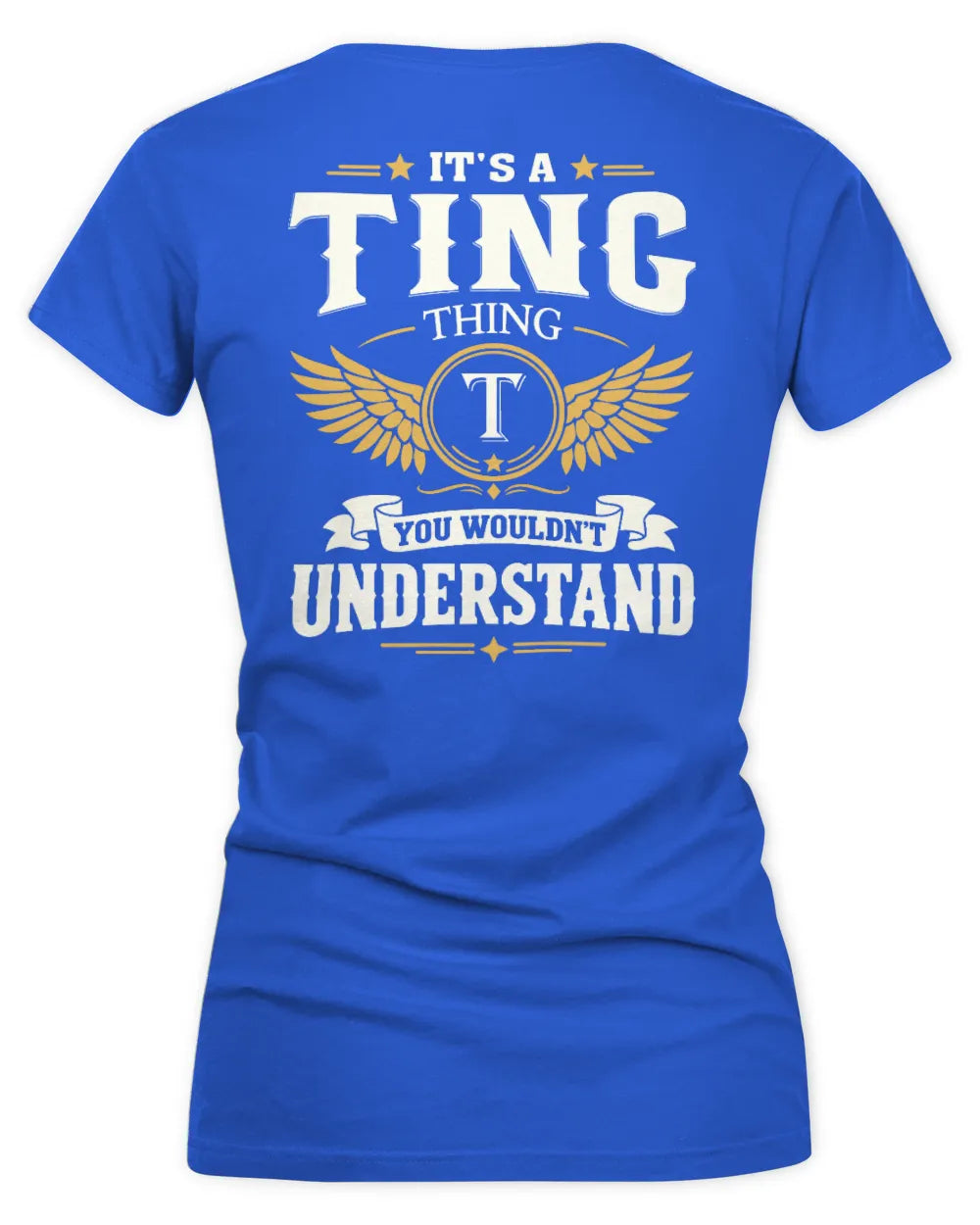 TING KT06-M008 It’s a [NAME] Thing – You Wouldn’t Understand | Personalized Vintage T-Shirt - Women's V-Neck T-Shirt - Royal