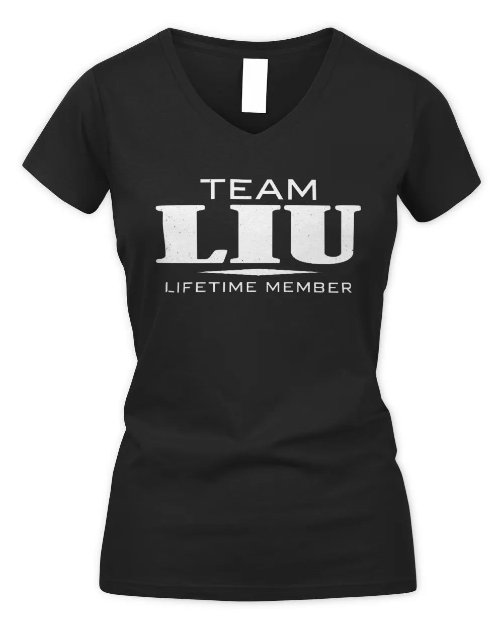 LIU BL62-K4-128 - Personalized “Team NAME Lifetime Member” - Women's V-Neck T-Shirt - Black
