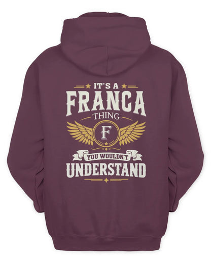 FRANCA KT06-M008 It’s a [NAME] Thing – You Wouldn’t Understand | Personalized Vintage T-Shirt - Unisex Hoodie - Maroon