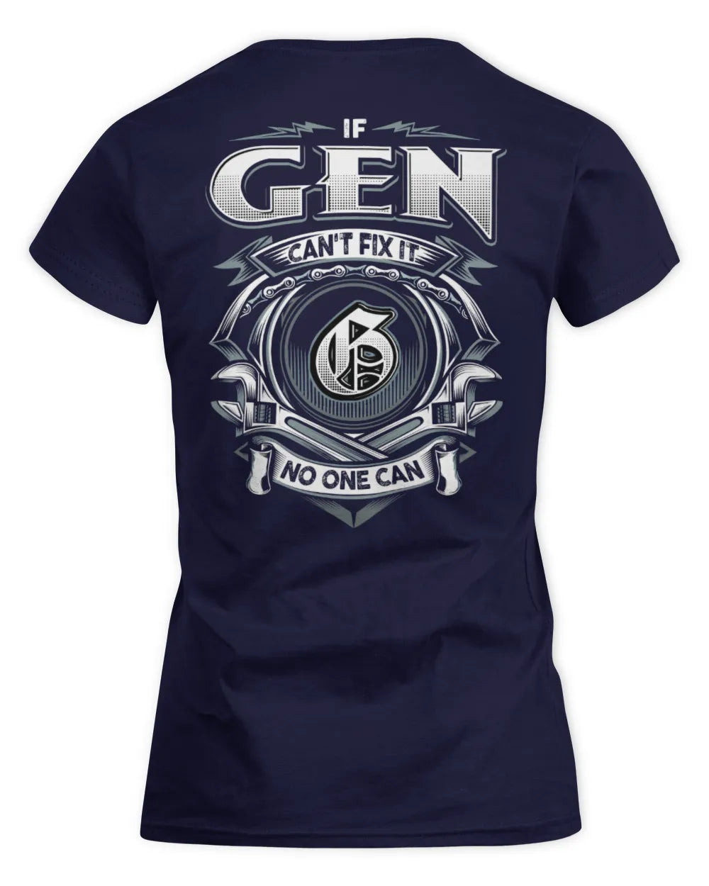 GEN AP81-K4-626 - Personalized Ahmed Quote Apparel “If Ahmed Can't Fix It, No One Can” - Women's Standard T-Shirt - Navy