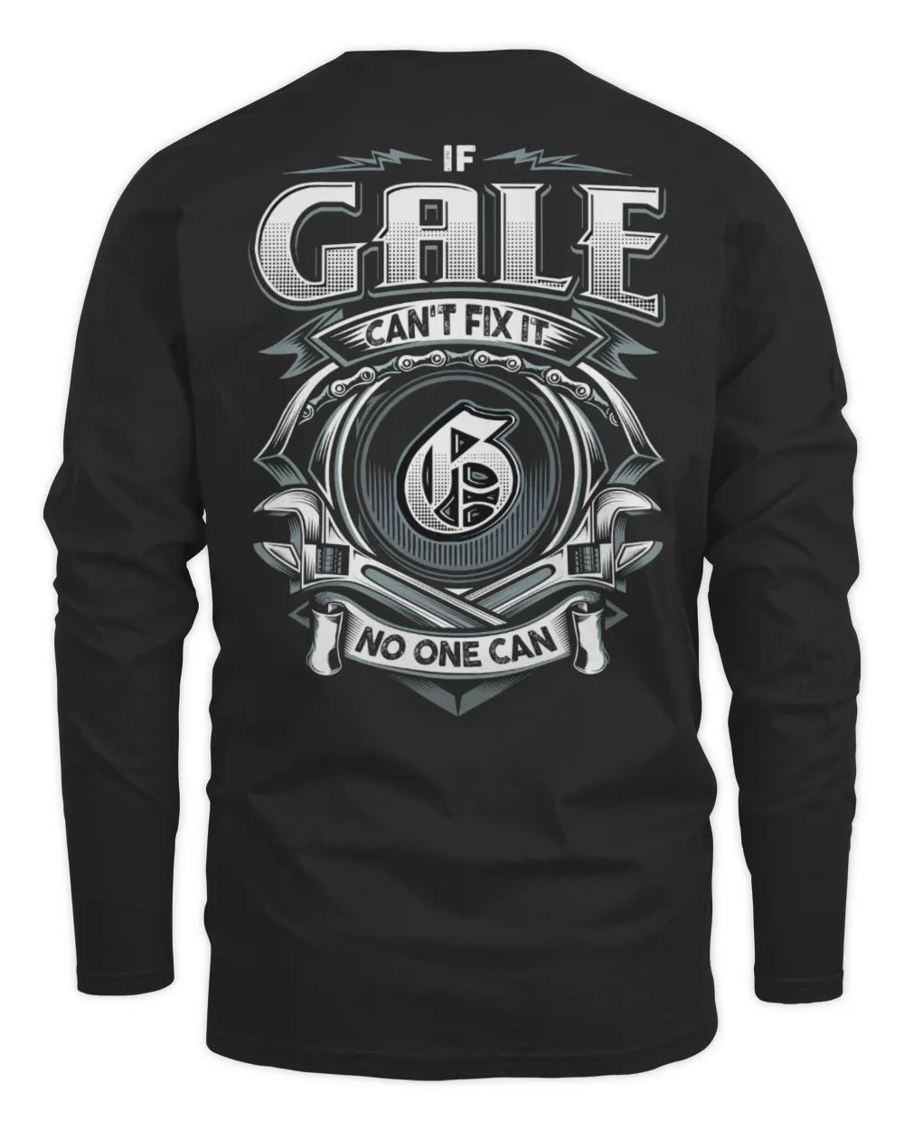 GALE AP81-K4-626 - Personalized Ahmed Quote Apparel “If Ahmed Can't Fix It, No One Can” - Men's Long Sleeved T-Shirt - Black