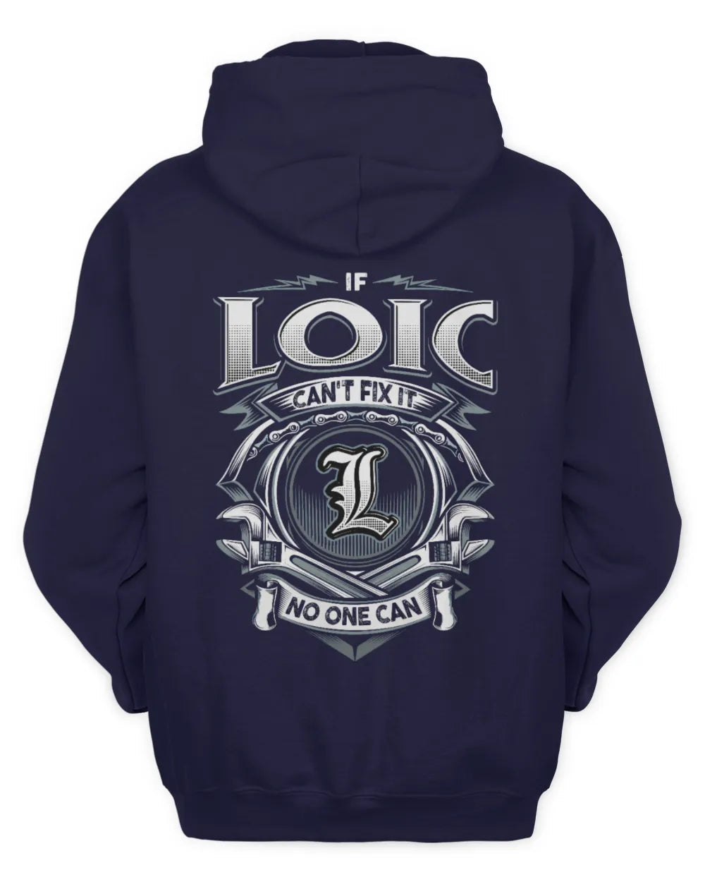 LOIC AP81-K4-626 - Personalized Ahmed Quote Apparel “If Ahmed Can't Fix It, No One Can” - Unisex Hoodie - Navy